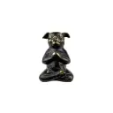 Cochon Yoga Bronze - Noir & Or - 10,5 x 7 x 6,5 cm
