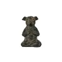Cochon Yoga Bronze - Vert Antique - 10,5 x 7 x 6,5 cm