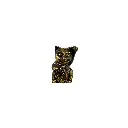 Chat Chanceux Bronze - Noir & Or - 6 x 3,5 x 3,5 cm