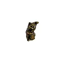 Chat Chanceux Bronze - Noir & Or - 6 x 3,5 x 3,5 cm