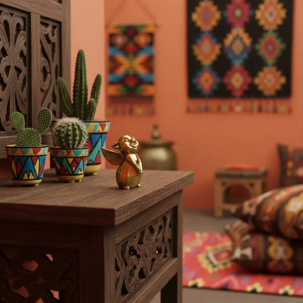 Cochon Vollant Bronze - Or - 9 x 5 x 6,5 cm