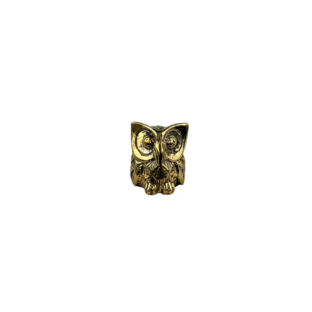 Hibou Bronze - Or - 4,5 x 4 x 4 cm