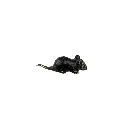Souris Bronze - Noir & Or - 3 x 10,5 x 3 cm