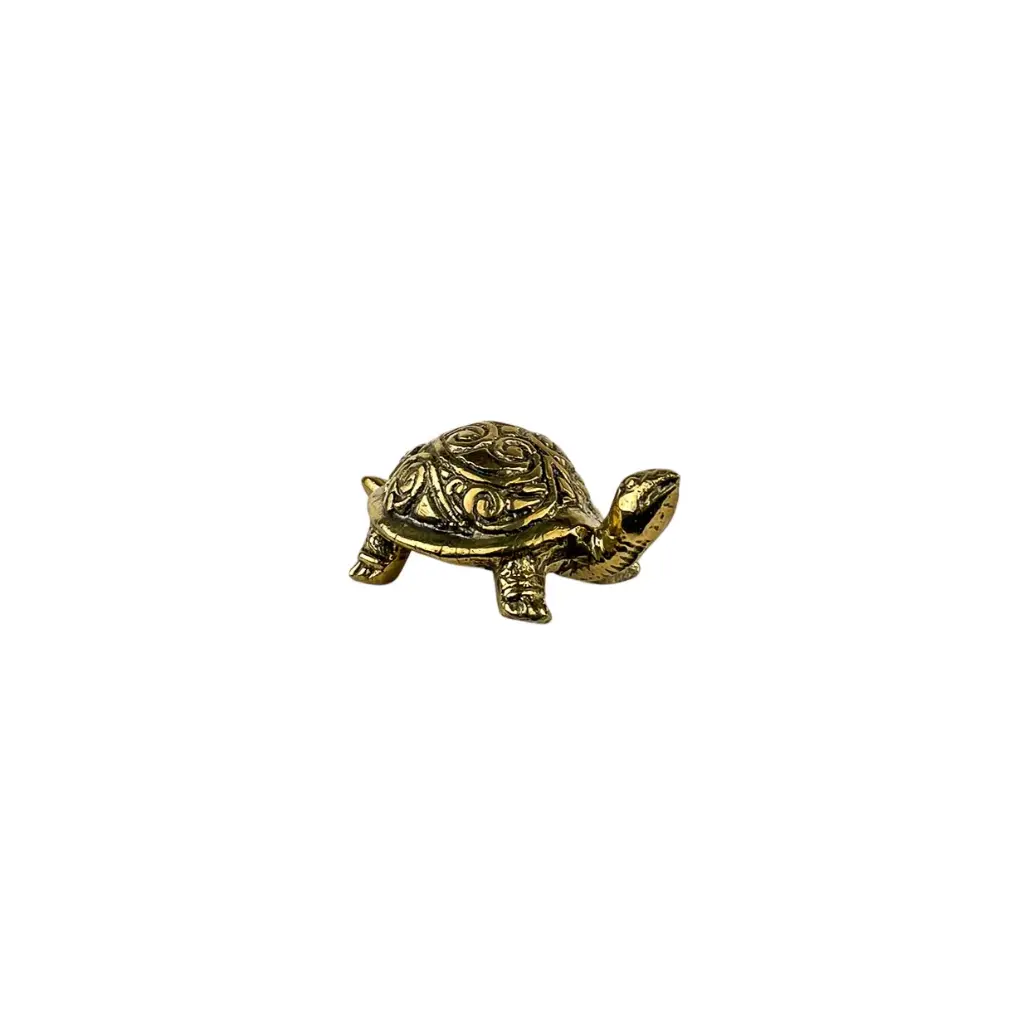 Tortue Bronze - Or - 3,5 x 8,5 x 5 cm