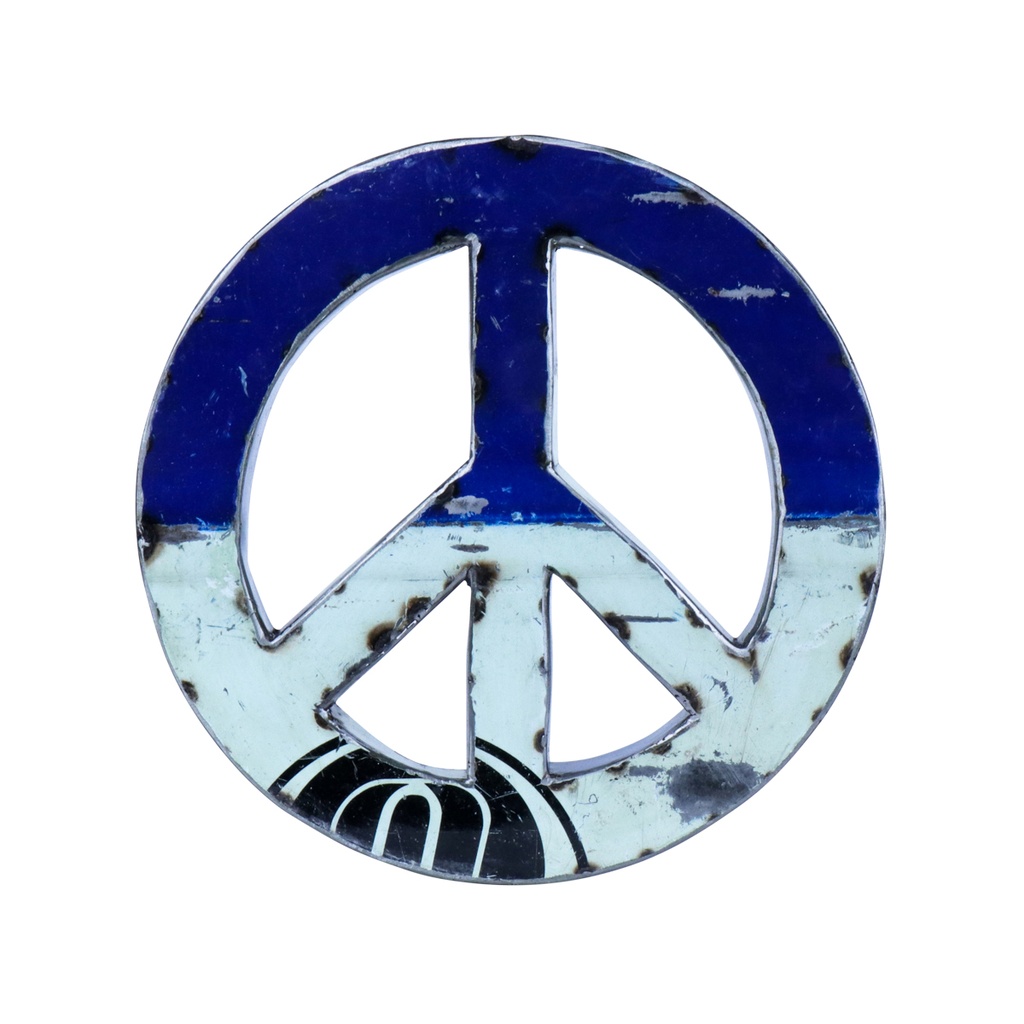 Décoration Murale 'Pimp Peace & Love' Upcycling - Mix Couleur - 30 x 30 x 3 cm