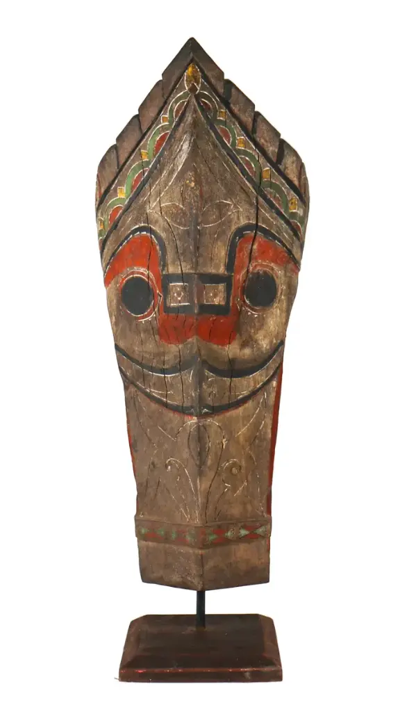 Statue - Lion Batak sur Socle - 80 x 30 x 28 cm