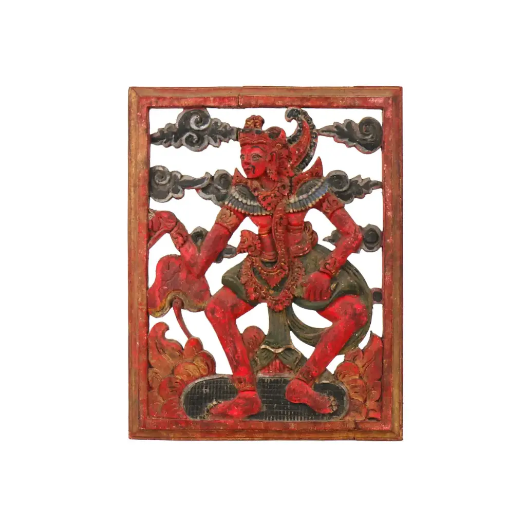 Panneau Décoratif Sculpté - Brahma - 30 x 23 x 2 cm