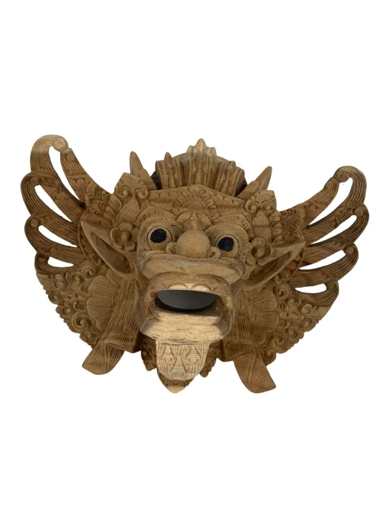 Barong Sculpté à Suspendre - 17 x 24 x 11 cm