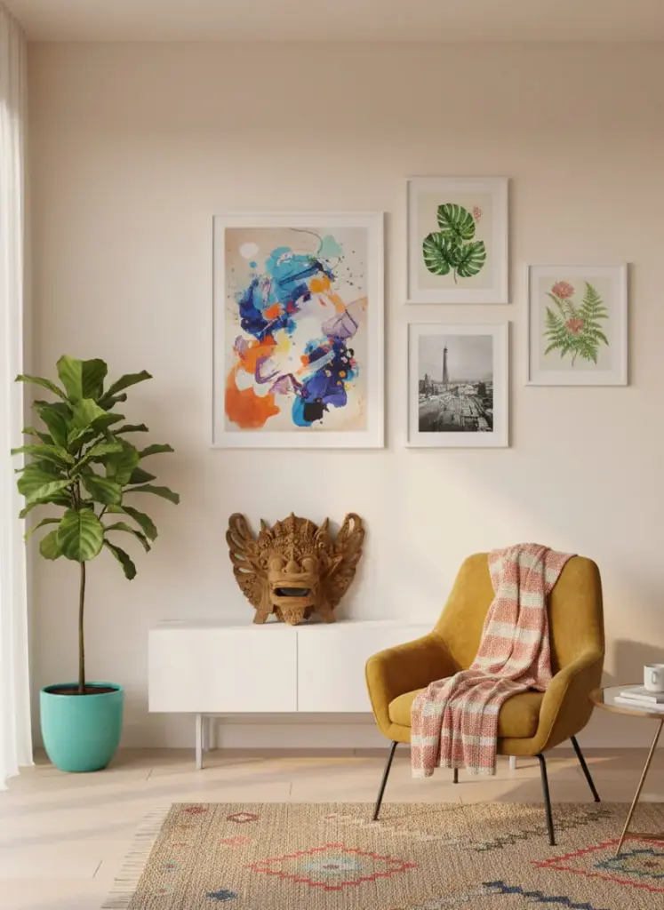 Barong Sculpté à Suspendre - 18 x 22 x 9 cm