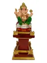 Statue - Ganesh sur Socle - 34 x 14 x 14 cm