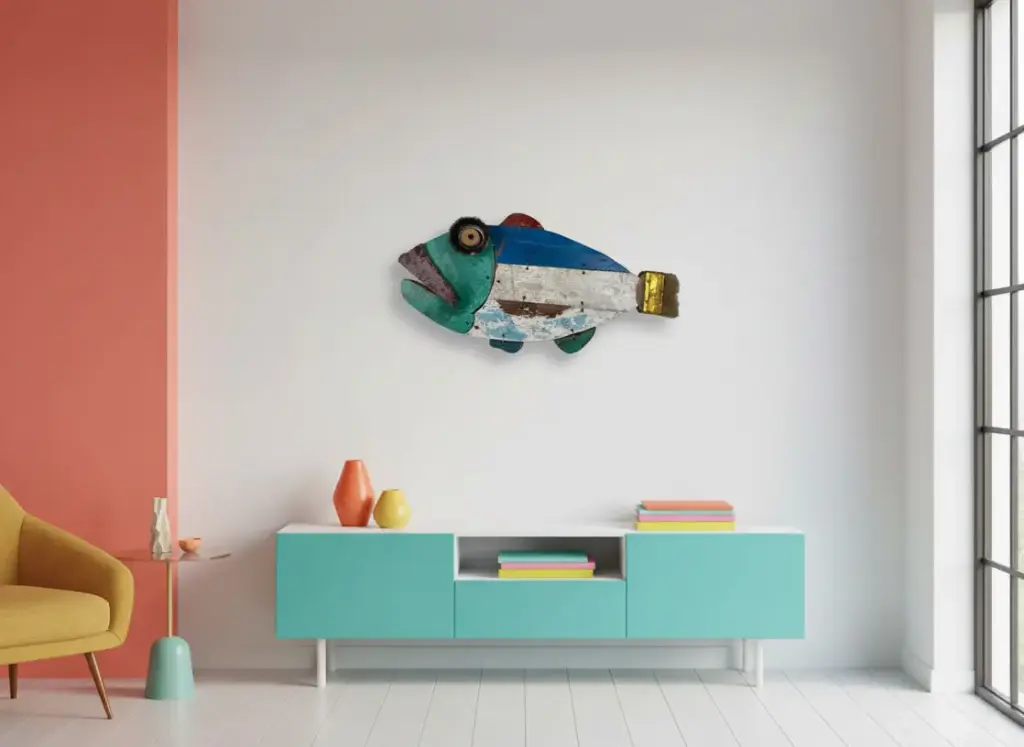 Décoration Murale "Poisson" - 24 x 48 x 2,5 cm