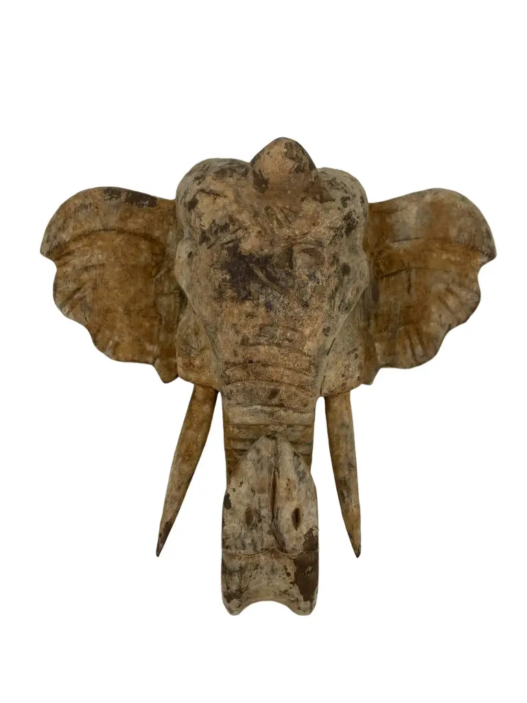 Tête d'Éléphant à Suspendre - 20 x 21 x 8 cm