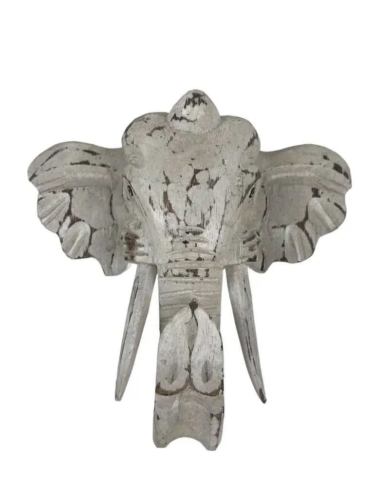 Tête d'Éléphant à Suspendre - 21 x 23 x 8 cm