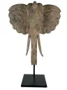 Tête d'Éléphant sur Socle - 135 x 87 x 35 cm