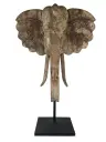 Tête d'Éléphant sur Socle - 135 x 87 x 35 cm