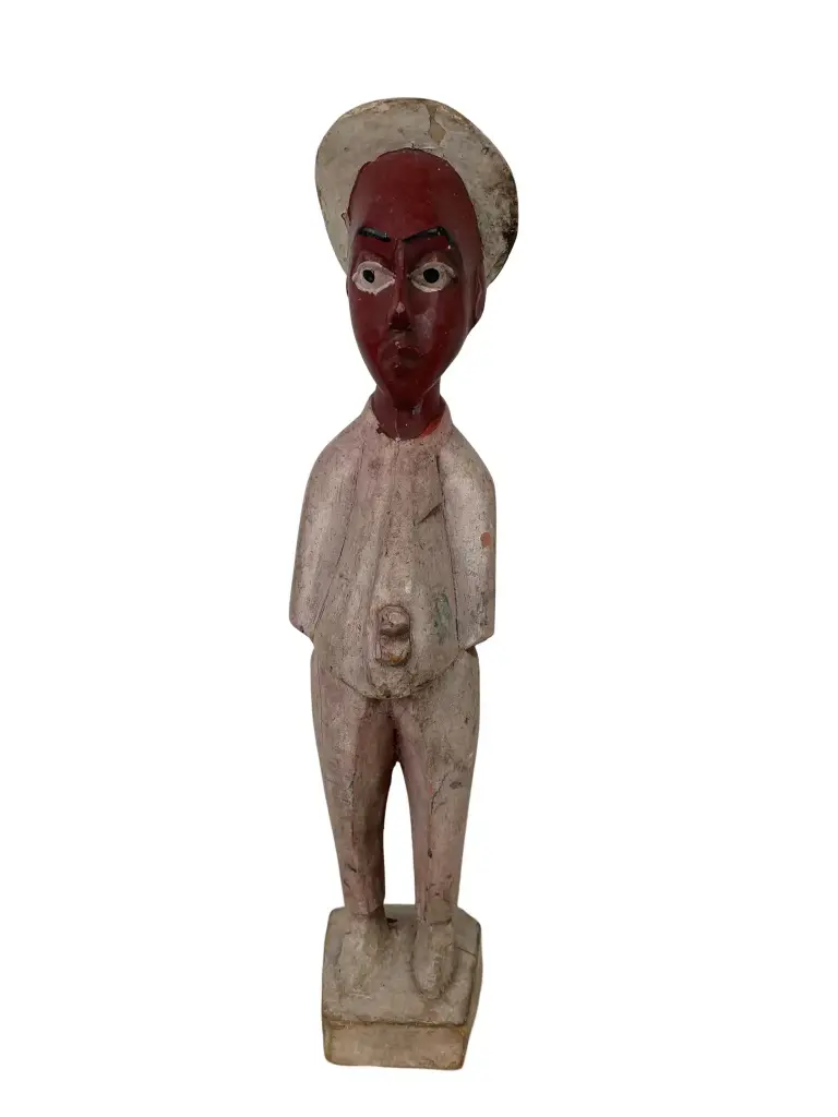 Statue - Colon Baoulé - 31 x 7,5 x 7 cm