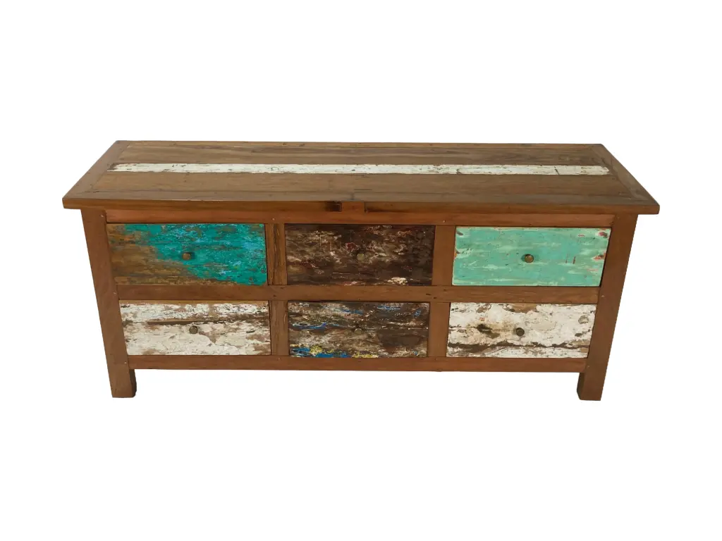 Commode - 6 tiroirs - 65 x 150 x 45 cm