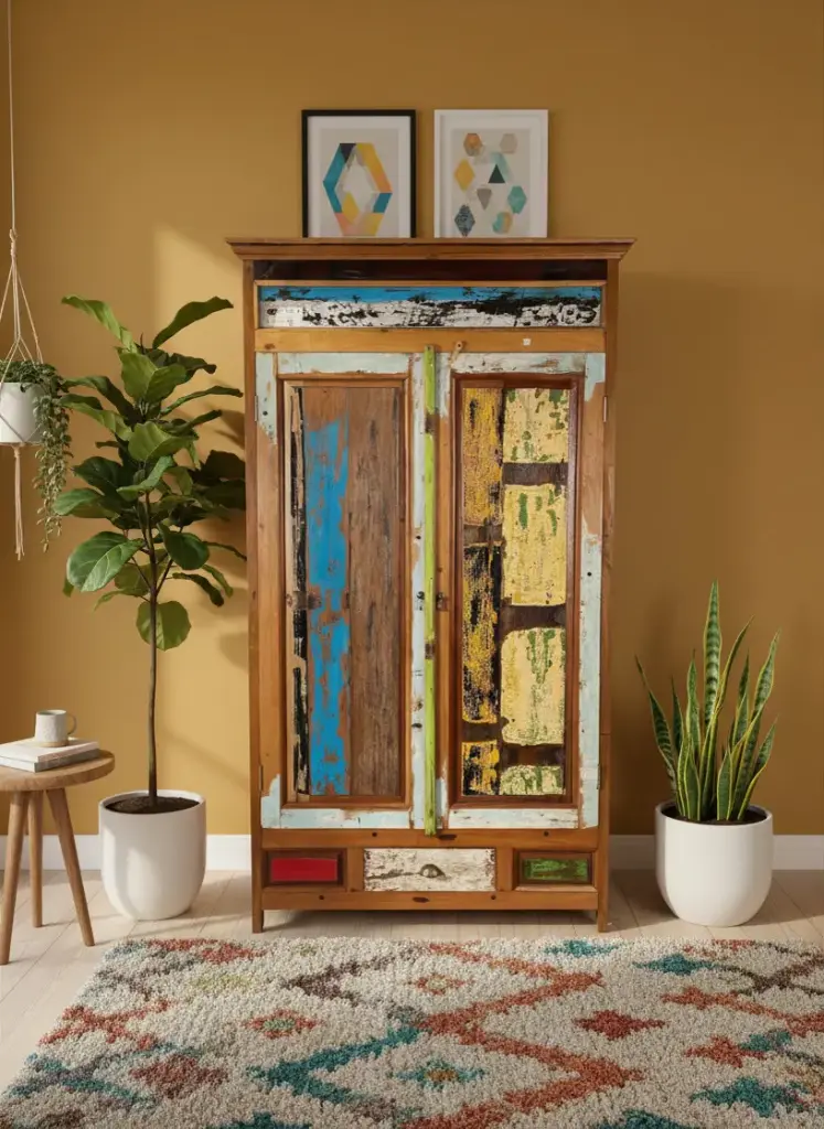 Armoire - 2 portes, 1 tiroir - 200 x 116 x 49 cm