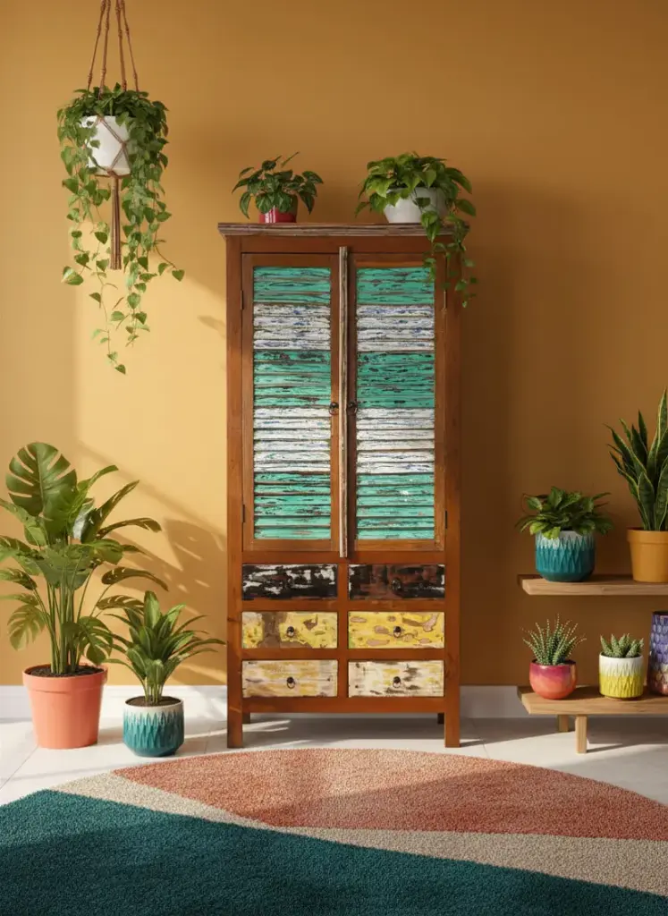 Armoire - 2 portes, 6 tiroirs - 192 x 93 x 49 cm