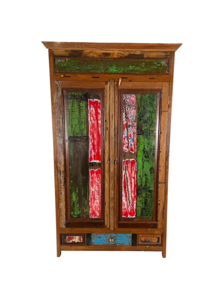 Armoire - 2 portes, 1 tiroir - 200 x 118 x 49 cm