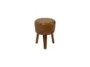 Tabouret rond en teck - 45 x 35 x 35 cm