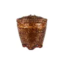 Panier à linge tressé avec couvercle - 48 x 43 x 43 cm