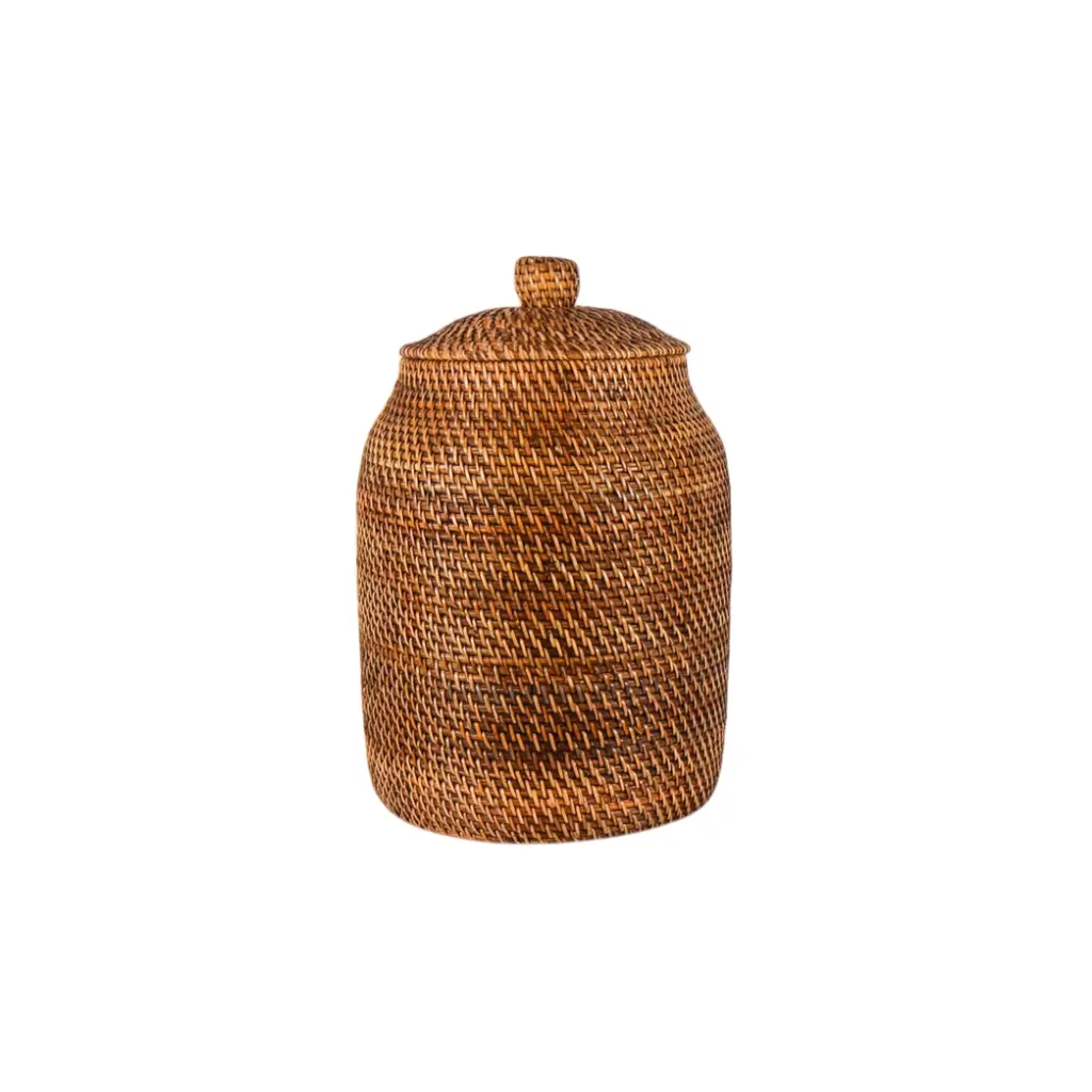 Panier rond avec couvercle - 45 x 29 x 29 cm