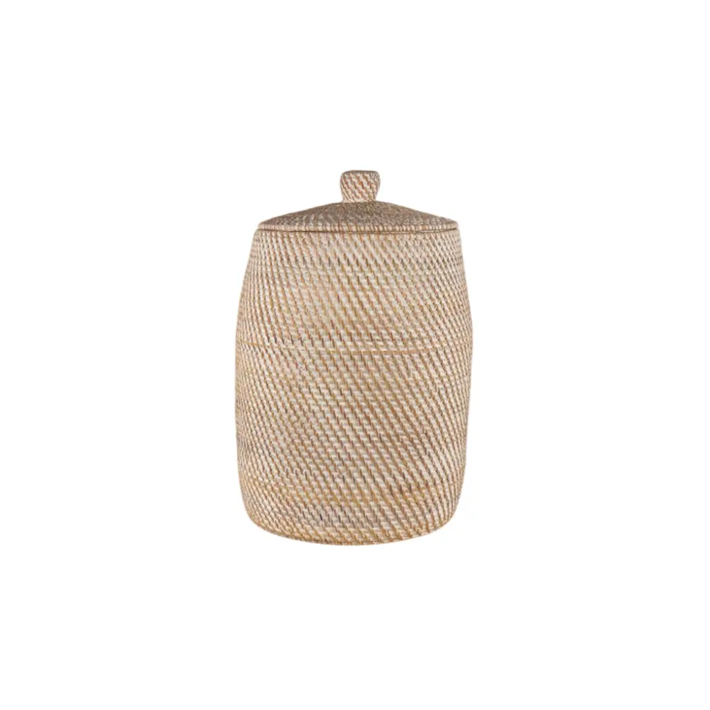 Panier rond avec couvercle - 45 x 29 x 29 cm