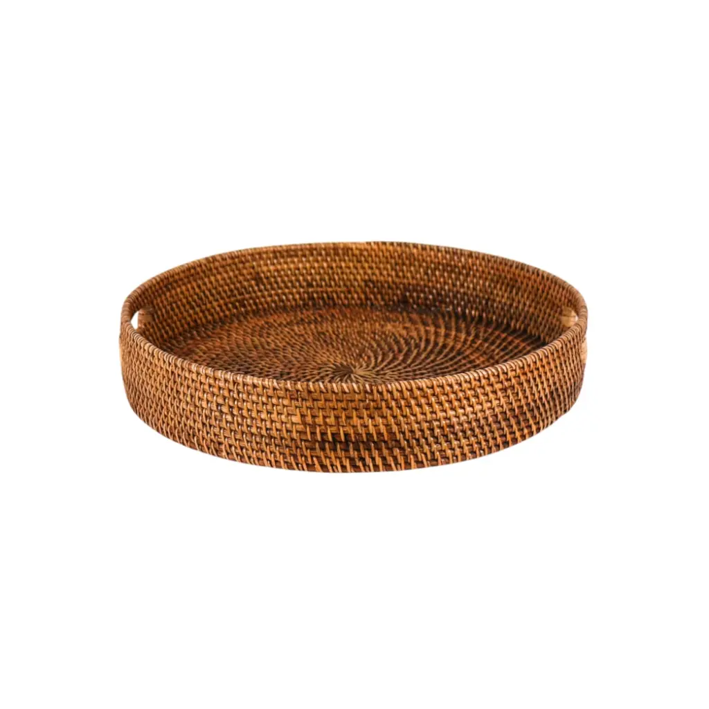 Plateau rond à rebord - Large - 9 x 52 x 52 cm