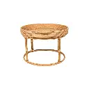 Table basse ronde à rebord - Large - 50 x 70 x 70 cm