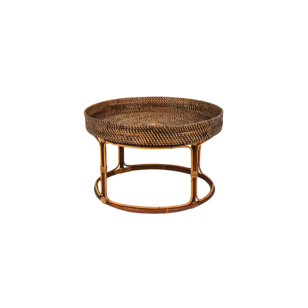Table basse ronde à rebord - Medium - 38 x 60 x 60 cm