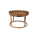 Table basse ronde à rebord - Large - 50 x 70 x 70 cm