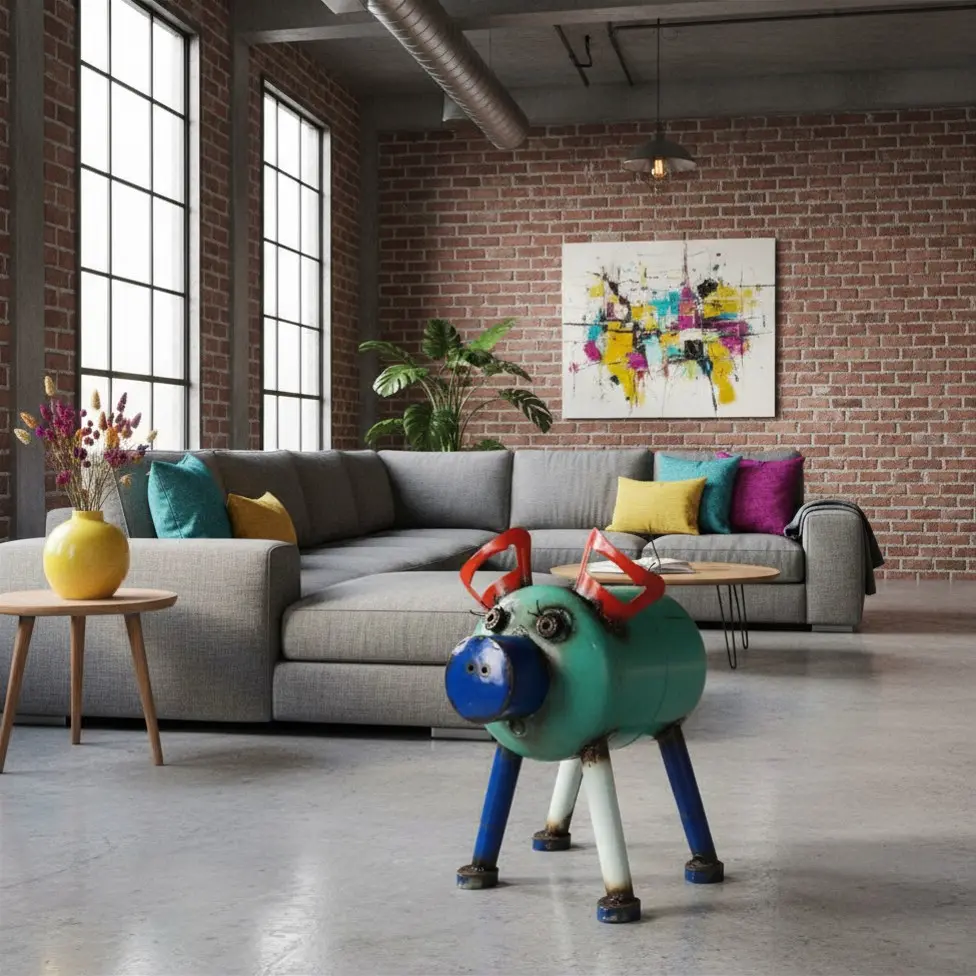 Cochon - Upcycling - 53 x 30 x 41 cm