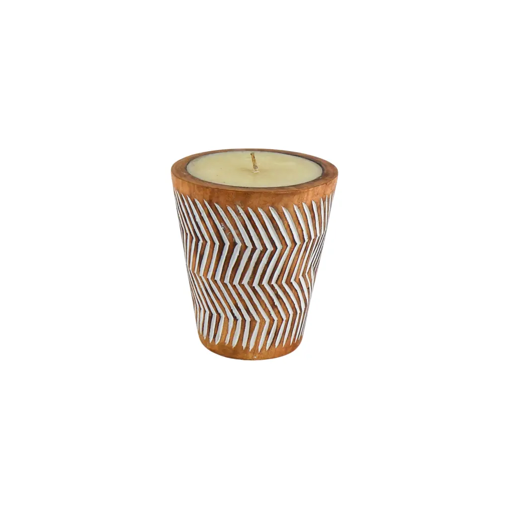 Bougie Sculptée (Medium) - Natural - 17 x 15 x 15 cm