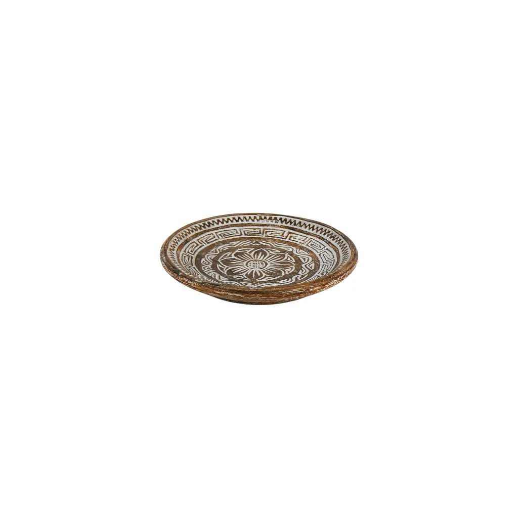 Plat Décoratif Sculpté (Small) - Natural Burn - 6 x 30 x 30 cm