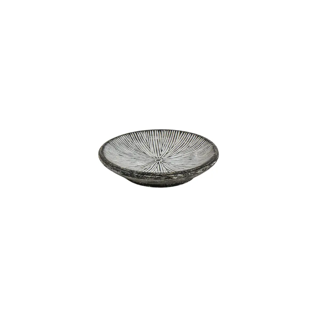 Plat Décoratif Sculpté (Small) - Black Wash - 6 x 30 x 30 cm