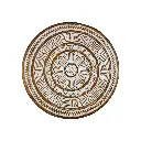 Plat Décoratif Sculpté (Medium) - Natural Burn - 9 x 50 x 50 cm