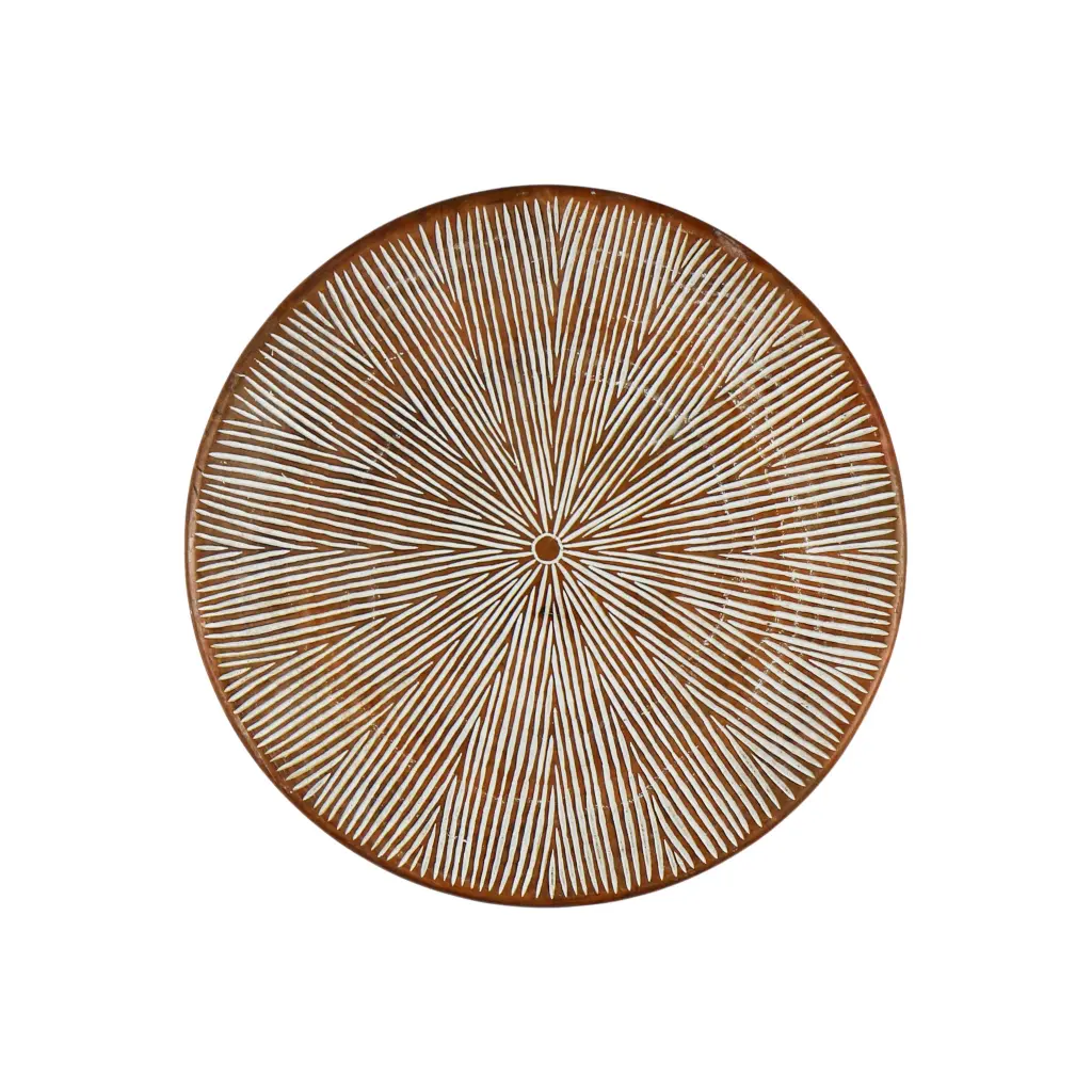 Plat Décoratif Sculpté (Medium) - Natural - 9 x 50 x 50 cm