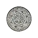 Plat Décoratif Sculpté (Medium) - Black Wash - 9 x 50 x 50 cm