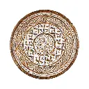 Plat Décoratif Sculpté (Large) - Natural Burn - 10 x 60 x 60 cm