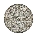 Plat Décoratif Sculpté (Large) - Black Wash - 10 x 60 x 60 cm