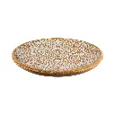 Plat Décoratif Sculpté (Large) - White Wash - 10 x 60 x 60 cm