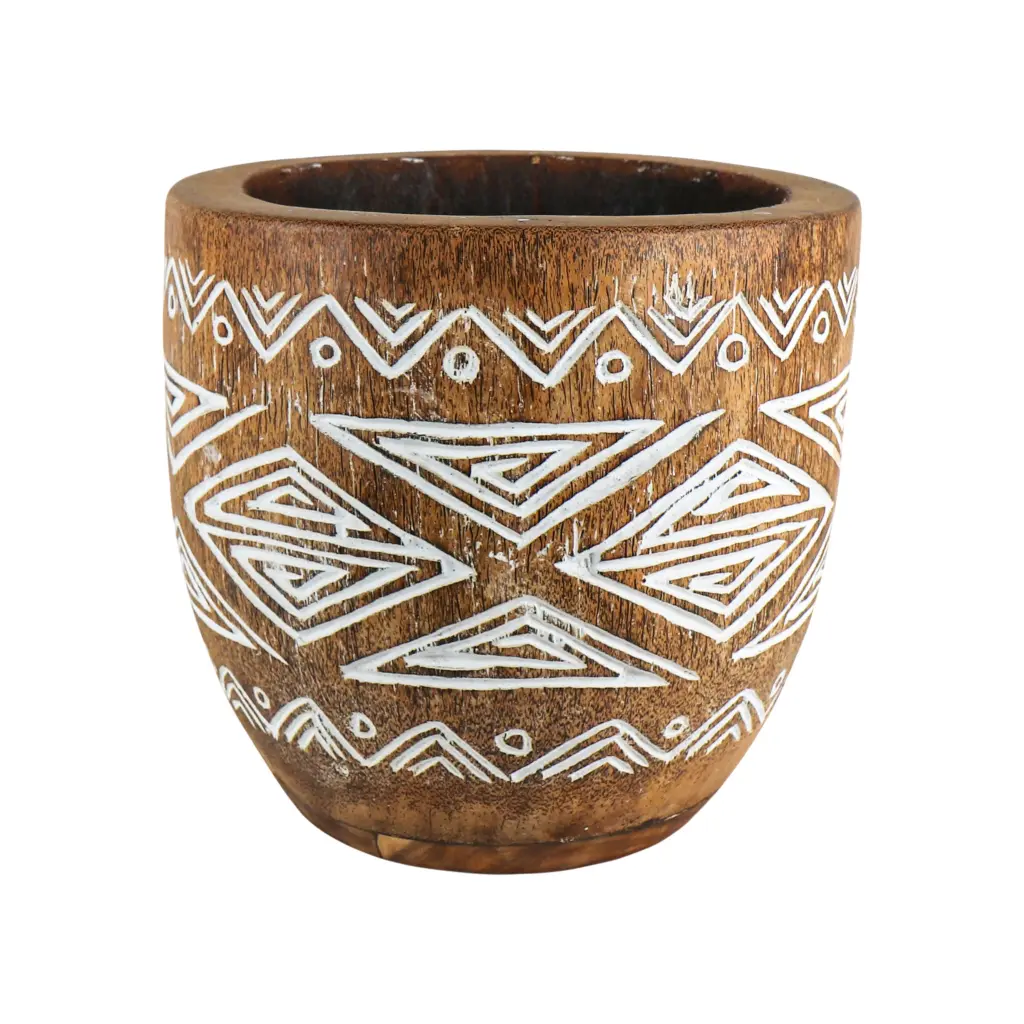 Cache-pot Sculpté - Natural - 30 x [25;35] x [25;35] cm