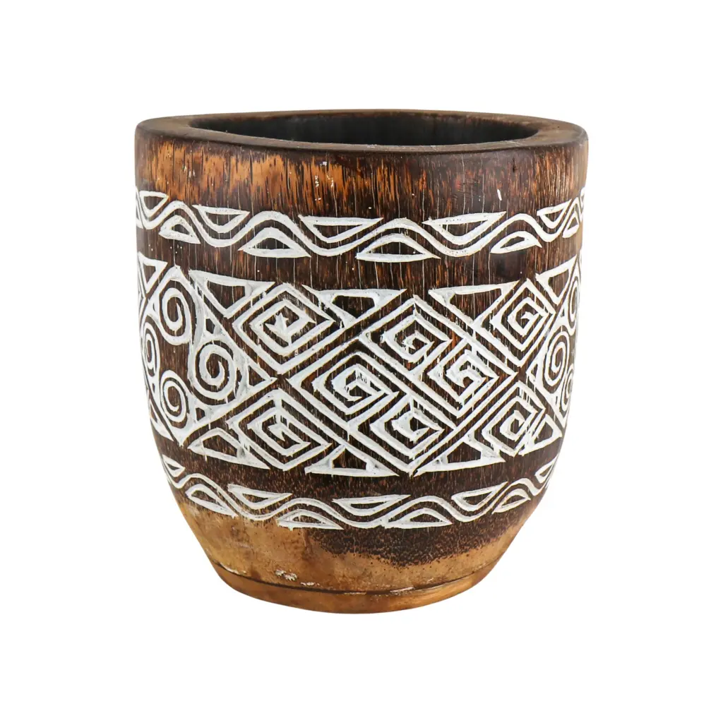 Cache-pot Sculpté - Natural - 30 x [25;35] x [25;35] cm