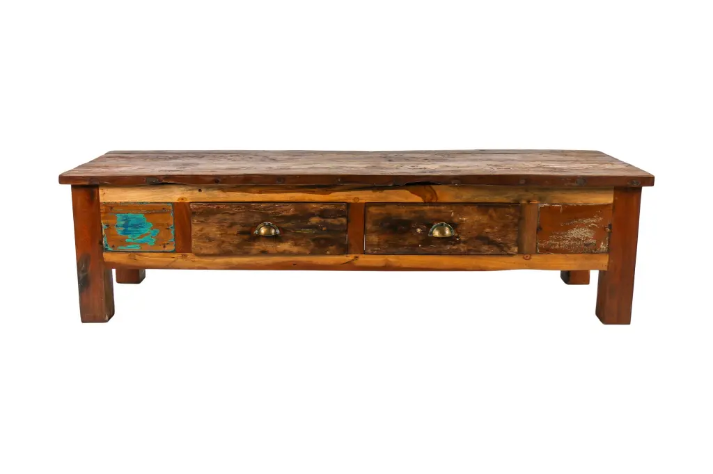 Meuble TV - 2 tiroirs - 46,5 x 170 x 51 cm