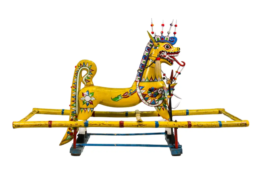 Jaran Kamput - Cheval de cérémonie indonésien - 133 x 220 x 65 cm