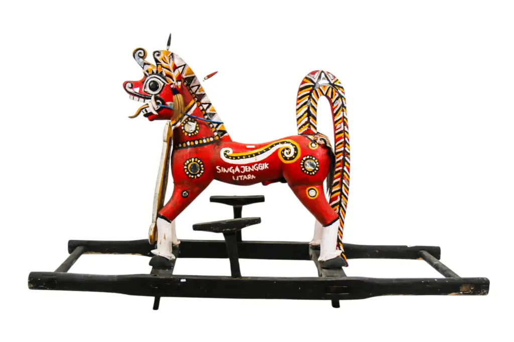 Jaran Kamput - Cheval de cérémonie indonésien - 125 x 200 x 65 cm