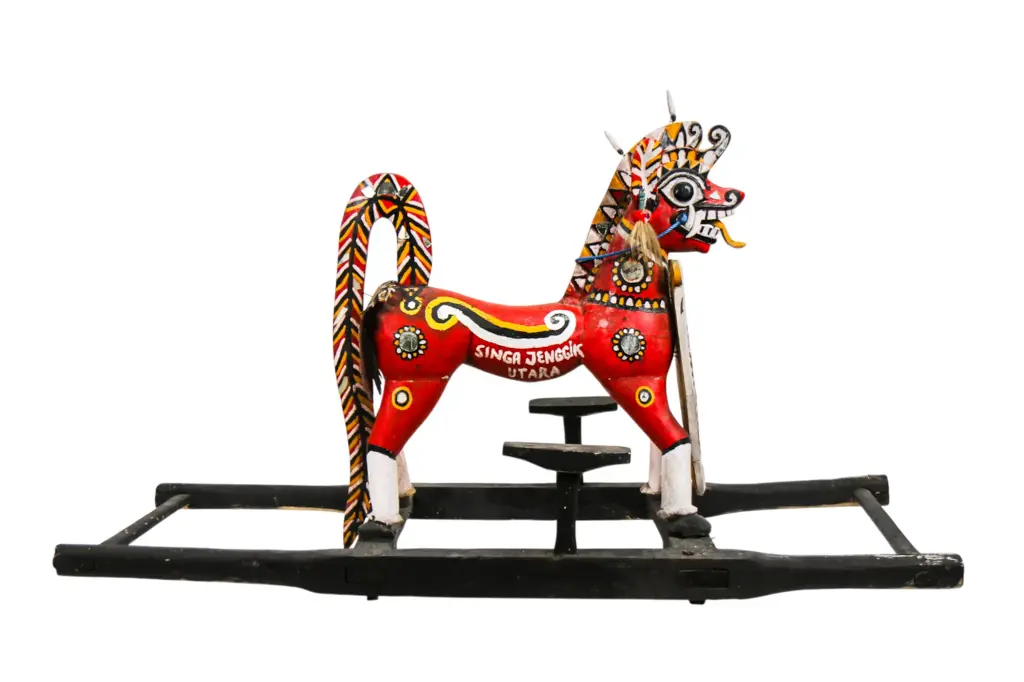 Jaran Kamput - Cheval de cérémonie indonésien - 125 x 200 x 70 cm