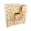 Commode Sculptée - 9 tiroirs - 130 x 121 x 50 cm
