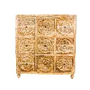 Commode Sculptée - 9 tiroirs - 130 x 121 x 50 cm